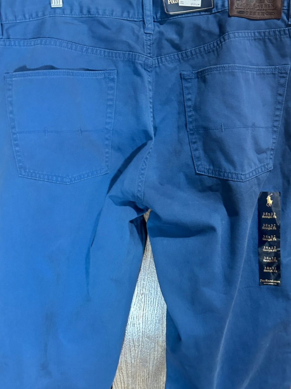 Polo Ralph Lauren Blue Twill Pant 38x32 NWT Straight Fit - Picture 9 of 10